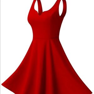 New Women's Sleeveless Sweetheart Flared Dress